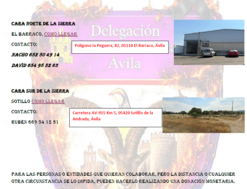 RELACIÓN DE PUNTOS DE RECOGIDA  Donaciones y ayuda incendios Ávila 2026